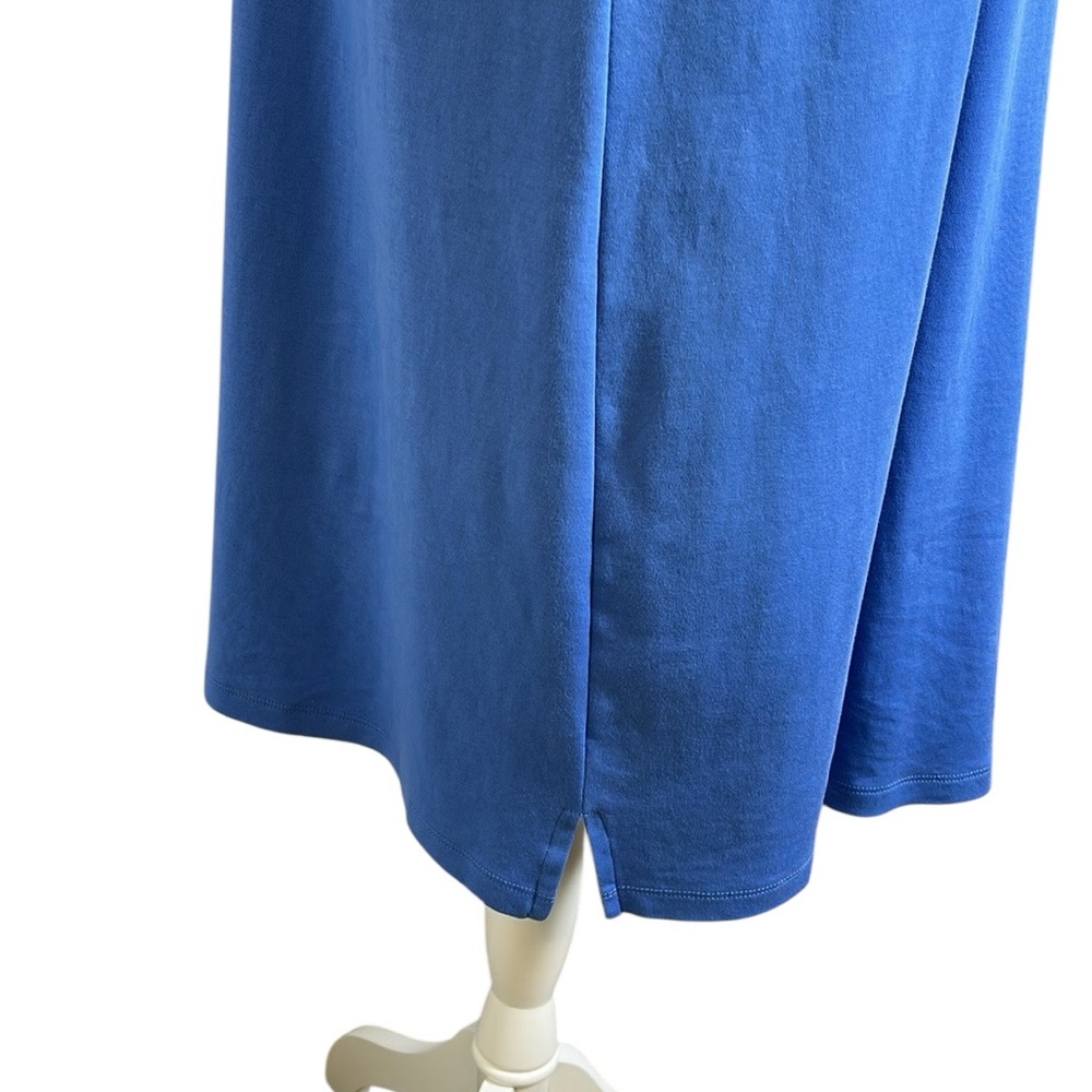 Preppie Isaac Mizrahi Live Size 1X Country Club Blue Pima Cotton Polo Dress - Picture 4 of 6